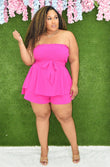 DREAM GIRL RUFFLE TUBE ROMPER PLUS