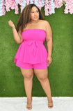 DREAM GIRL RUFFLE TUBE ROMPER PLUS