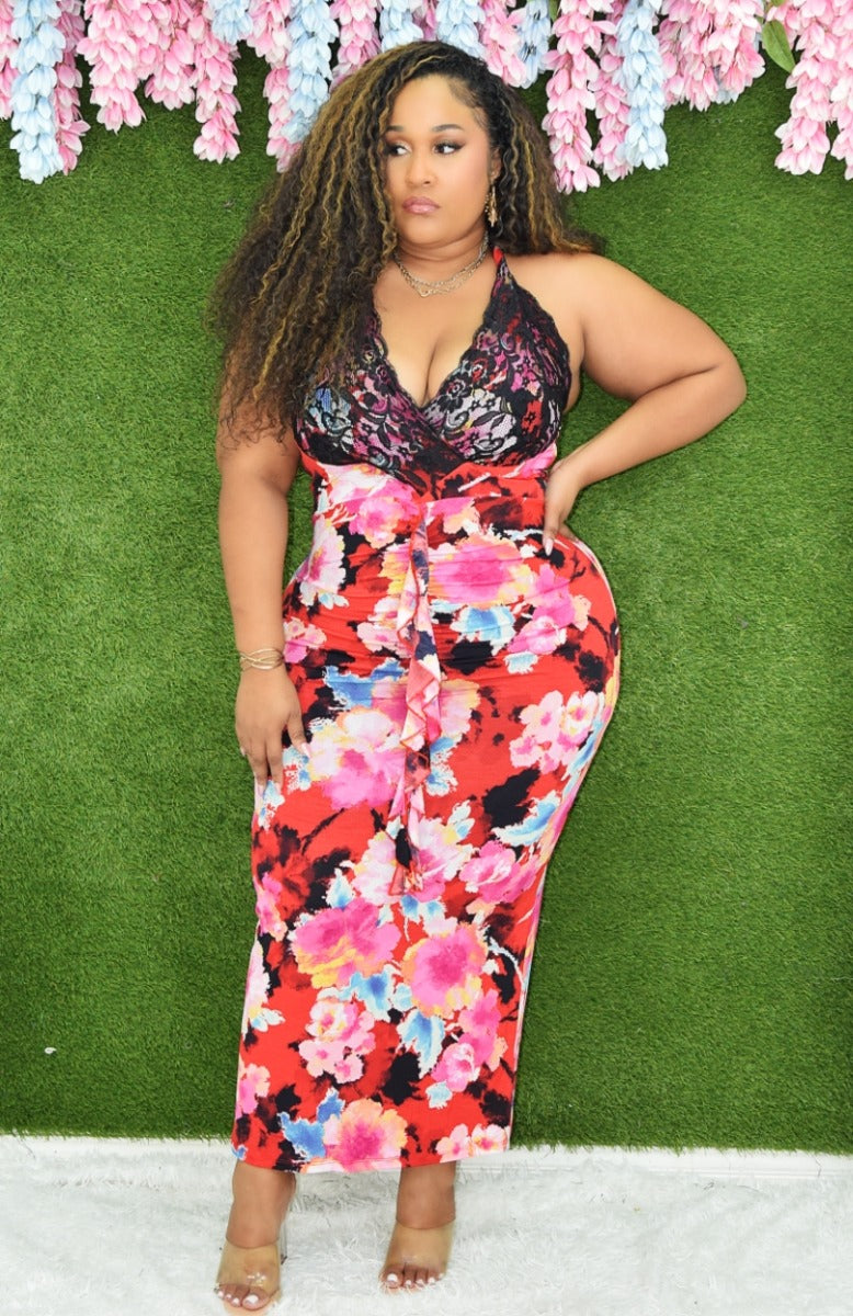 TIMELESS BEAUTY FLORAL MAXI DRESS PLUS