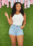 CARRIED AWAY DENIM SHORTS