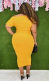 THE PURE FORM RIBBED MIDI DRESS PLUS