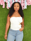 ELEGANT WHITE STATEMENT TUBE TOP GRAND BAZAAR
