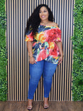 BRINGING THE HEAT OFF SHOULDER TOP PLUS GRAND BAZAAR