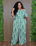 IN MY FLORAL PLISSE PANTS SET PLUS