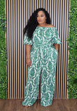 IN MY FLORAL PLISSE PANTS SET PLUS