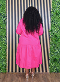 OUT OF OFFICE SHIRT MIDI DRESS PLUS