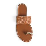 MARCIE TOE RING SANDALS - BROWN