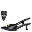 CHAIN ACCENT SLINGBACK HEELS