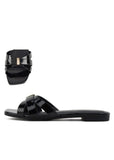 BELLA FLAT SANDALS - BLACK