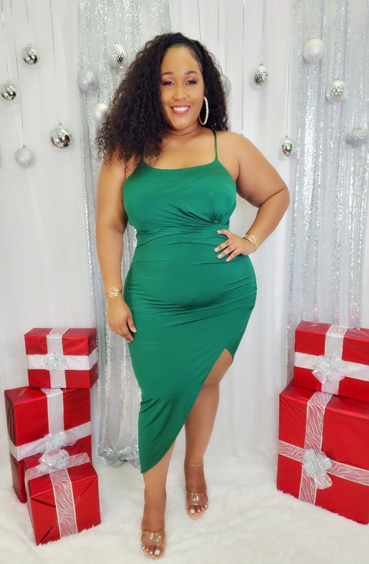 HOLIDAY PARTY STRAPPY DRESS PLUS