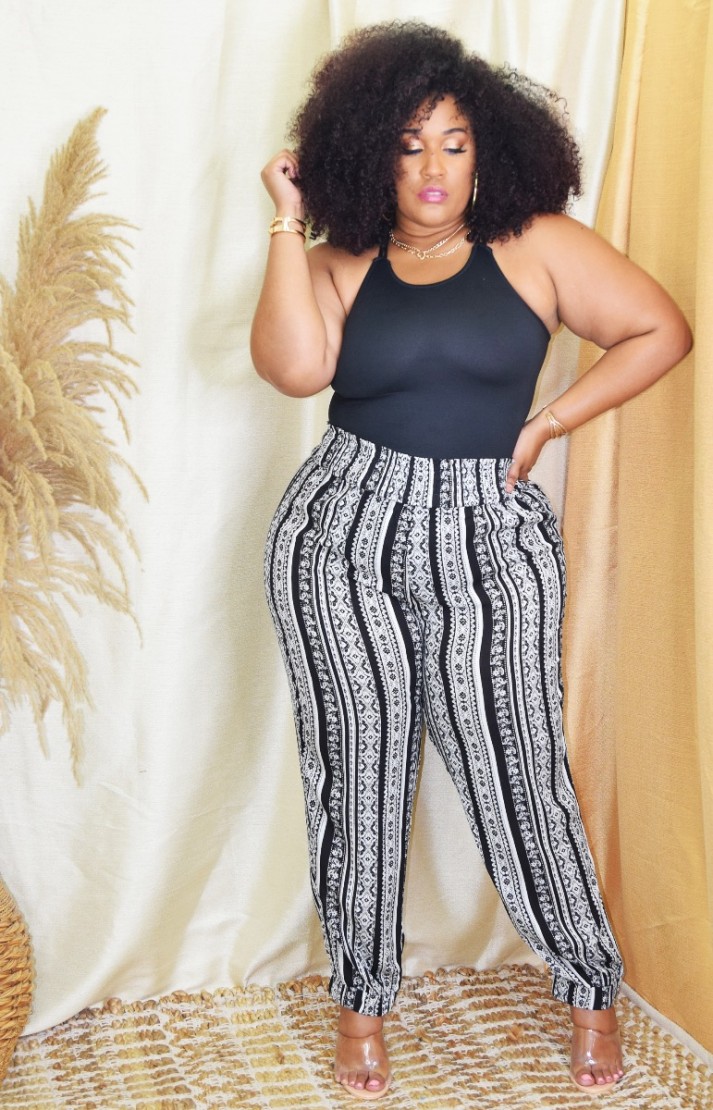 TRIBAL PRINT PALAZZO PANTS PLUS1
