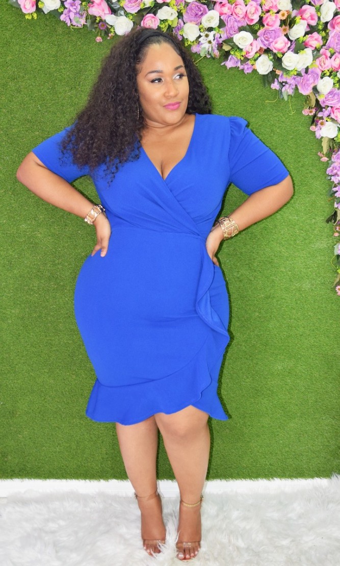 MISS PROFESSIONAL WRAP DRESS PLUS