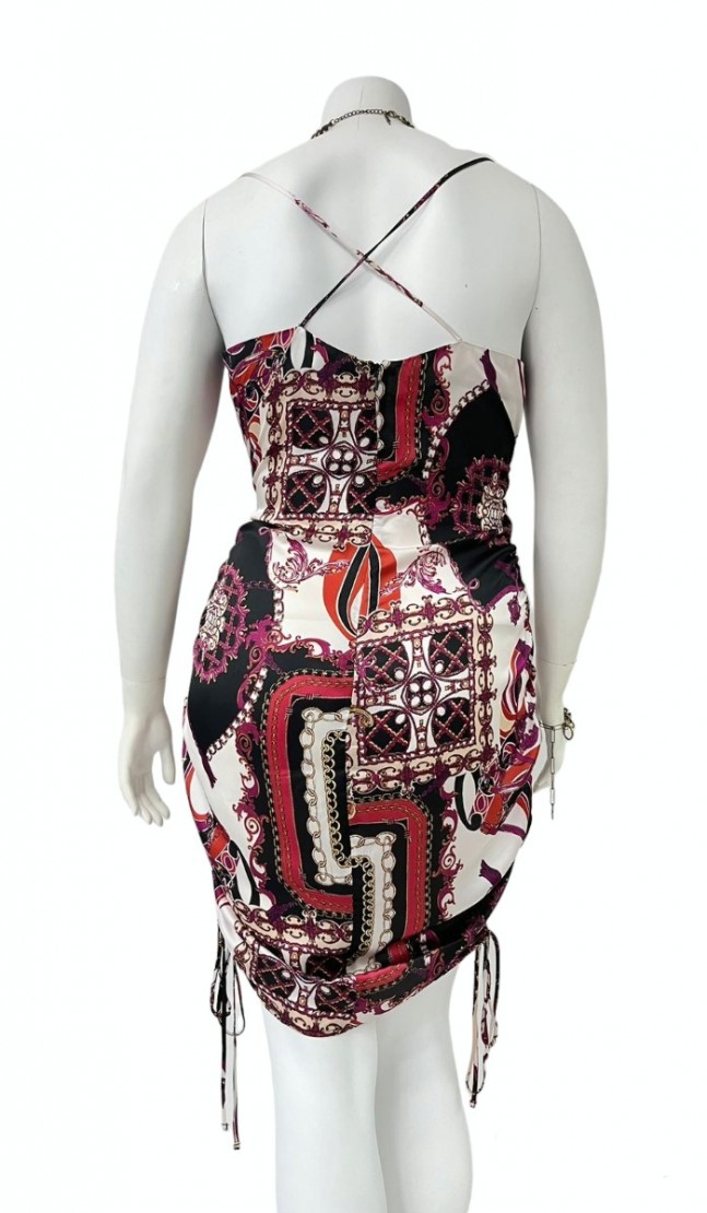 LILIANNA CHAIN PRINT DRESS PLUS
