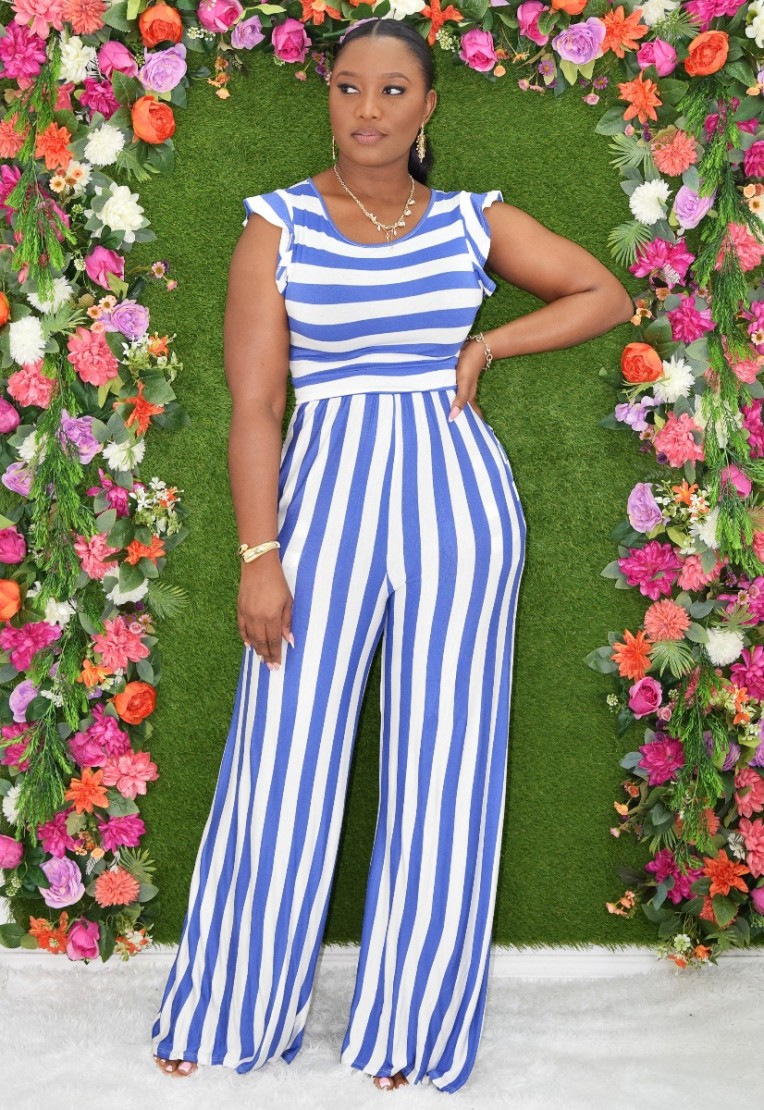 CHELSEA STRIPED JUMPSUIT