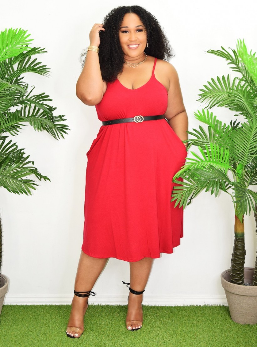 Plus size strappy dress online