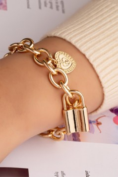 Chunky chain bracelet with lock