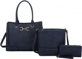 3 IN 1 FASHION SATCHEL SET NAVY