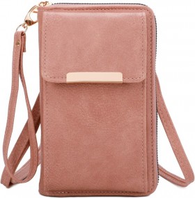CROSSBODY CELL PHONE PURSE WALLET PINK