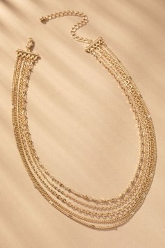 5 layer mixed delicate chain necklace