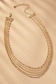 5 layer mixed delicate chain necklace GRAND BAZAAR