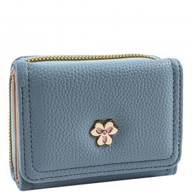 Textured Floral Emblem Wallet