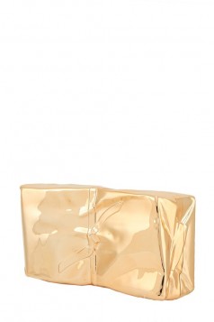 Textured Crush Metal Clutch Bag GRAND BAZAAR