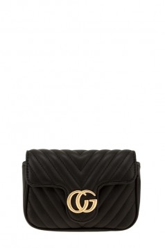 Chevron Quilted Cg Buckle Crossbody Bag GRAND BAZAAR