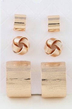 Carved Modern Hoop Earrings