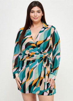 ABSTRACT LOVE MINI DRESS PLUS