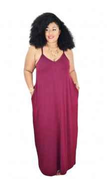 STRAPPY BOHO MAXI DRESS PLUS