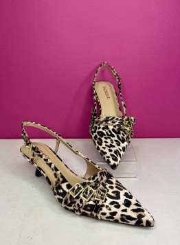 Celine Leopard Sling Back Heel GRAND BAZAAR
