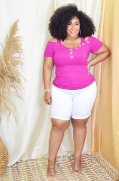 HIGH WAIST BERMUDA PANTS PLUS