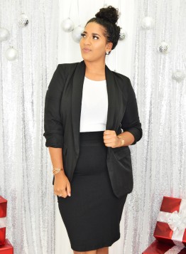 STRETCHY PENCIL SKIRT-1