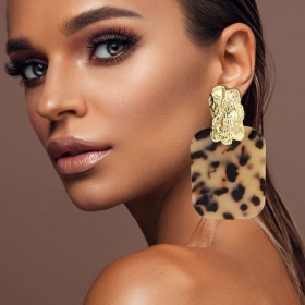 Oversized Patterned Doorknocker Earrings