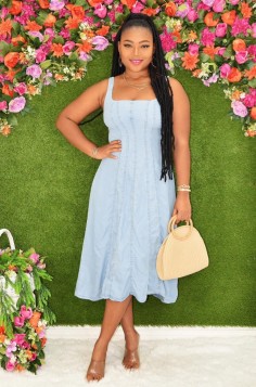 TENEIL DENIM MIDI DRESS GRAND BAZAAR