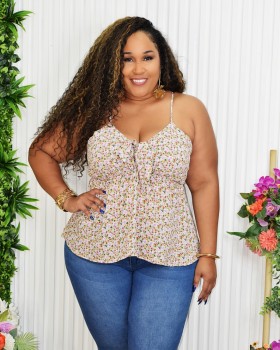 MIA FLORAL CAMI TOP PLUS
