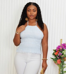 SWEET HEART LUXE HALTER TOP