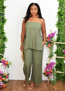 DAY DREAMING LINEN PANT SET GRAND BAZAAR