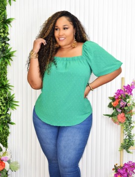 FEELING LUCKY OFF SHOULDER TOP PLUS GRAND BAZAAR