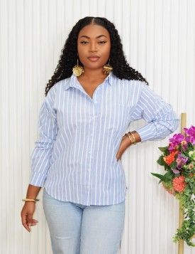 YOU BETTER WORK STRIPE SHIRT