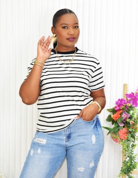 AVERY STRIPE SHORT SLEEVE TEE