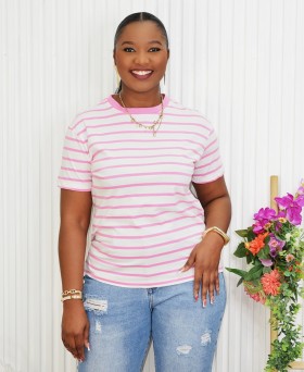 AVERY STRIPE SHORT SLEEVE TEE GRAND BAZAAR