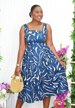 DEAREST DARLING POPLIN MIDI DRESS