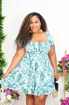 GARDEN PICNIC MINI DRESS PLUS