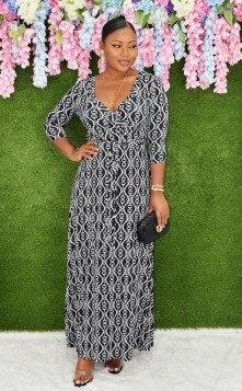 JANAE CHAIN PRINT MAXI DRESS
