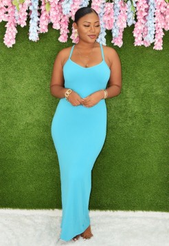 GEOGINA BASIC BODYCON MAXI DRESS GRAND BAZAAR