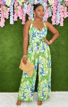 TROPICANA HALTER JUMPSUIT