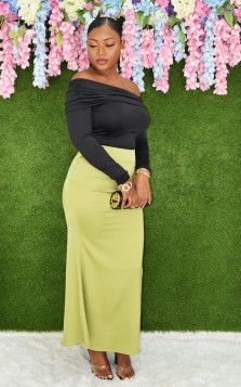 BRUNCH WITH THE GIRLS SATIN SKIRT