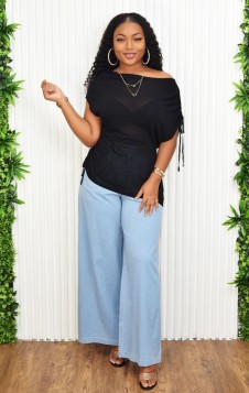 READY FOR IT WIDE LEG DENIM PANTS