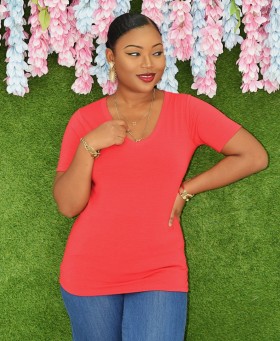 BASIC V NECK TOP GRAND BAZAAR